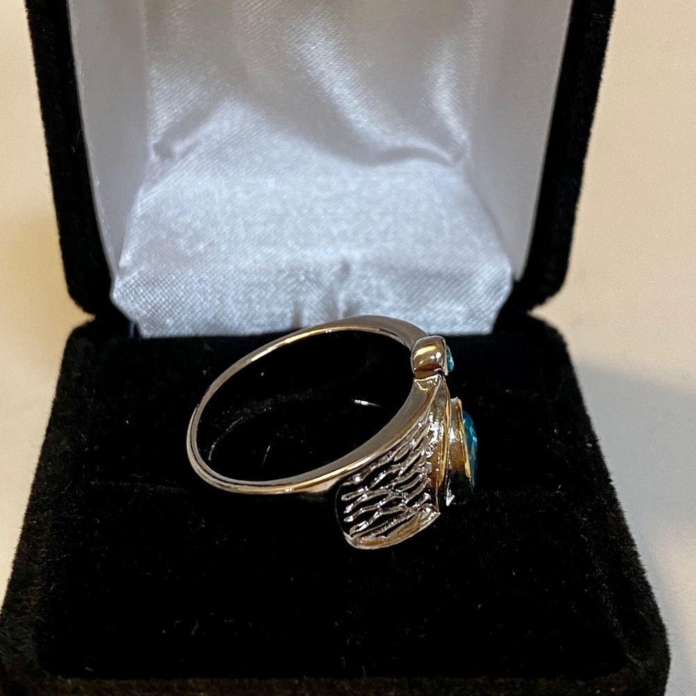 Sterling Silver European Wide Band Cuff Ring - Picture 4 of 10